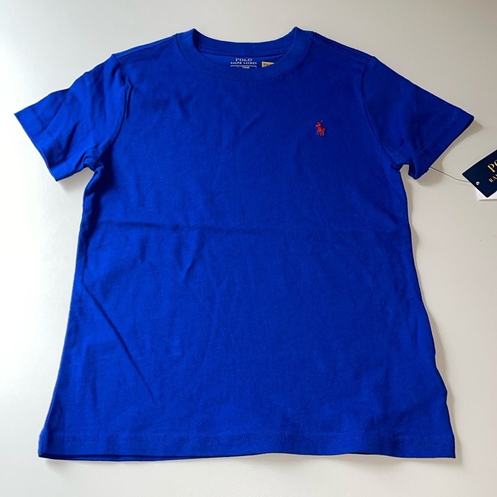 Polo Ralph Lauren Cotton Jersey Crewneck Tee in Blue
